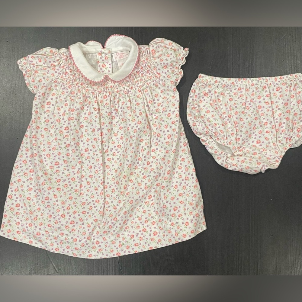 Chaps 100% Cotton Baby dress *Good Cond* Size 6 mo